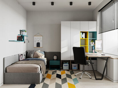 Фото № 6: Дизайн-проект трехкомнатной квартиры 65.5  м² стиль Модернизм для ЖК Life-Варшавская