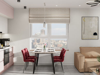 Фото № 2: Дизайн-проект трехкомнатной квартиры 65.5  м² стиль Модернизм для ЖК Life-Варшавская