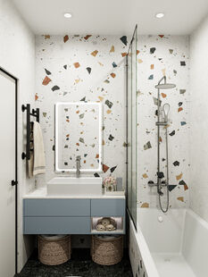 Фото № 5: Дизайн-проект трехкомнатной квартиры 65.5  м² стиль Модернизм для ЖК Life-Варшавская