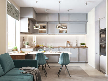 Фото № 1: Дизайн-проект трехкомнатной квартиры 67.6  м² Стиль Контемпорари для ЖК Сердце Одинцово