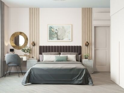 Фото № 6: Дизайн-проект трехкомнатной квартиры 67.6  м² Стиль Контемпорари для ЖК Сердце Одинцово