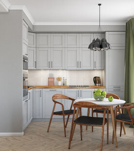 Фото № 2: Дизайн-проект двухкомнатной квартиры 49.0  м² Скандинавский стиль для ЖК Молодогвардейская, 36