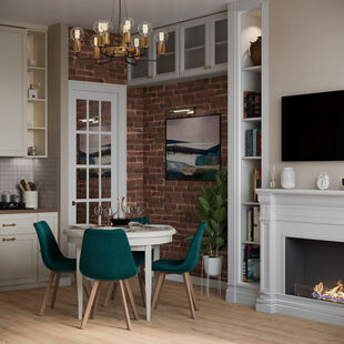 Фото № 1: Дизайн-проект трехкомнатной квартиры 75.85  м² Современный стиль для ЖК Московский