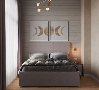 Фото № 5: Дизайн-проект трехкомнатной квартиры 75.85  м² Современный стиль для ЖК Московский