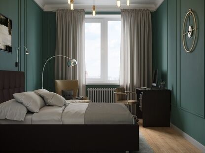 Фото № 2: Дизайн-проект трехкомнатной квартиры 75.85  м² Современный стиль для ЖК Московский