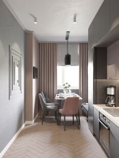 Фото № 1: Дизайн-проект трехкомнатной квартиры 85.1  м² Стиль Контемпорари для ЖК Южная Звезда