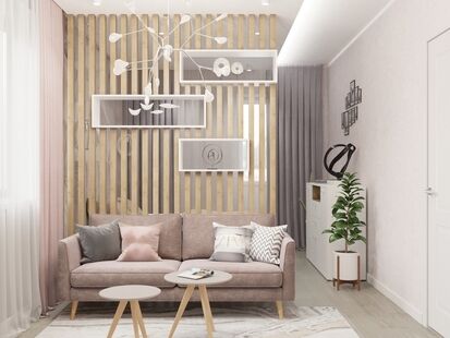 Фото № 5: Дизайн-проект трехкомнатной квартиры 85.1  м² Стиль Контемпорари для ЖК Южная Звезда