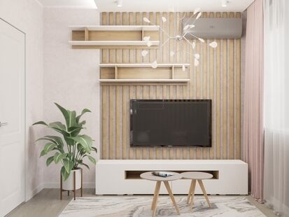 Фото № 4: Дизайн-проект трехкомнатной квартиры 85.1  м² Стиль Контемпорари для ЖК Южная Звезда