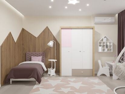 Фото № 3: Дизайн-проект трехкомнатной квартиры 85.1  м² Стиль Контемпорари для ЖК Южная Звезда