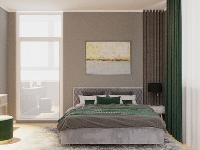 Фото № 1: Дизайн-проект трехкомнатной квартиры 89.72  м² Современный стиль для ЖК Отрада