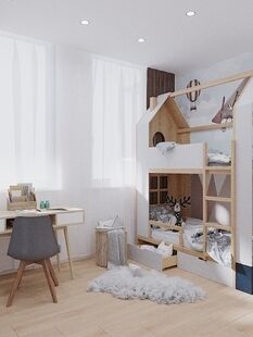 Фото № 5: Дизайн-проект трехкомнатной квартиры 89.72  м² Современный стиль для ЖК Отрада