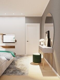 Фото № 4: Дизайн-проект трехкомнатной квартиры 89.72  м² Современный стиль для ЖК Отрада