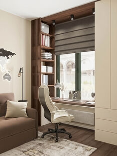 Фото № 4: Дизайн-проект трехкомнатной квартиры 55.8  м² стиль Модернизм для ЖК в г. Санкт-Петербург