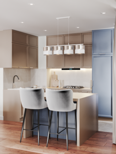 Фото № 5: Дизайн-проект двухкомнатной квартиры 63.65  м² стиль Модернизм для ЖК Московский