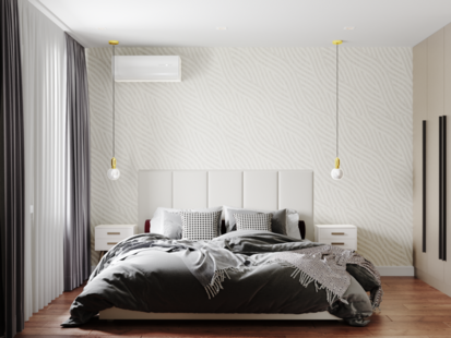 Фото № 3: Дизайн-проект двухкомнатной квартиры 63.65  м² стиль Модернизм для ЖК Московский