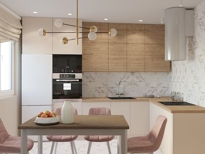 Фото № 3: Дизайн-проект двухкомнатной квартиры 58.25  м² Современный стиль для ЖК Московский