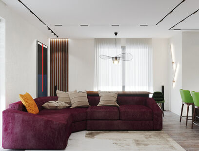 Фото № 4: Дизайн-проект таунхауса 101.71  м² стиль Модернизм для таунхауса