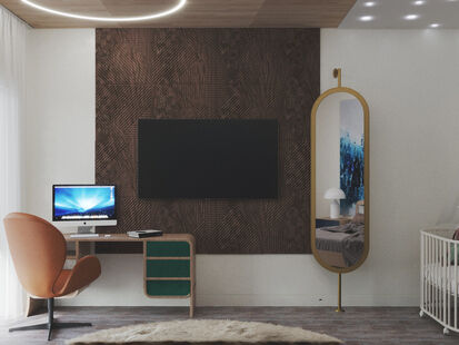 Фото № 2: Дизайн-проект таунхауса 101.71  м² стиль Модернизм для таунхауса