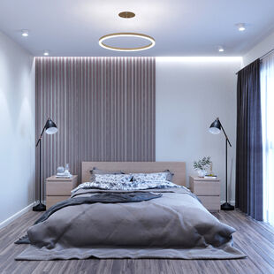 Фото № 1: Дизайн-проект четырехкомнатной квартиры 92.85  м² Стиль Контемпорари для ЖК Озерный Парк