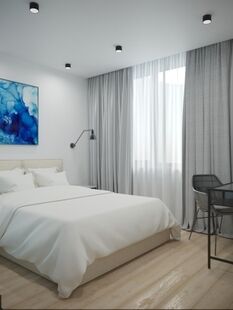 Фото № 5: Дизайн-проект однокомнатной квартиры 39.9  м² Современный стиль Пороект выполнен для ЖК Гагарина 23а