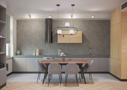 Фото № 1: Дизайн-проект четырехкомнатной квартиры 119.5  м² Современный стиль Пороект выполнен для ЖК Свой