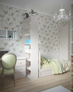 Фото № 2: Дизайн-проект двухкомнатной квартиры 47.0  м² Стиль Современная классика Пороект выполнен для ЖК Московский