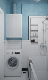 Фото № 3: Дизайн-проект двухкомнатной квартиры 47.0  м² Стиль Современная классика Пороект выполнен для ЖК Московский