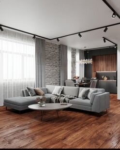 Фото № 1: Дизайн-проект четырехкомнатной квартиры 96.0  м² стиль Модернизм Пороект выполнен для ЖК Усадьба в Садовниках