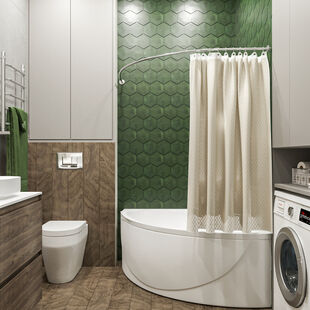 Фото № 4: Дизайн-проект квартиры-студии 25.3  м² Современный стиль Пороект выполнен для ЖК Тополя