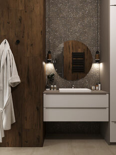 Фото № 2: Дизайн-проект трехкомнатной квартиры 159.13  м² стиль Модернизм Пороект выполнен для ЖК Леонтьевский Мыс