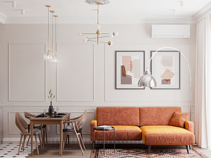 Фото № 5: Дизайн-проект трехкомнатной квартиры 55.95  м² стиль Модернизм Пороект выполнен для ЖК Дискавери Парк