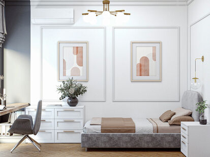 Фото № 2: Дизайн-проект трехкомнатной квартиры 55.95  м² стиль Модернизм Пороект выполнен для ЖК Дискавери Парк