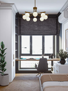 Фото № 6: Дизайн-проект трехкомнатной квартиры 55.95  м² стиль Модернизм Пороект выполнен для ЖК Дискавери Парк