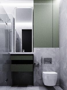 Фото № 2: Дизайн-проект четырехкомнатной квартиры 83.84  м² Современный стиль Пороект выполнен для ЖК Д1