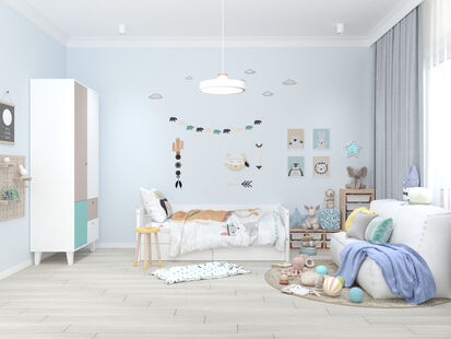 Фото № 5: Дизайн-проект четырехкомнатной квартиры 110.6  м² стиль Модернизм для ЖК в Новой Москве