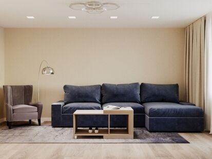 Фото № 4: Дизайн-проект трехкомнатной квартиры 117.45  м² Современный стиль для ЖК Фламинго