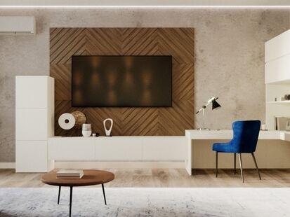 Фото № 6: Дизайн-проект трехкомнатной квартиры 117.45  м² Современный стиль для ЖК Фламинго