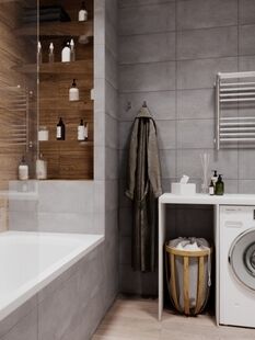 Фото № 5: Дизайн-проект трехкомнатной квартиры 117.45  м² Современный стиль для ЖК Фламинго