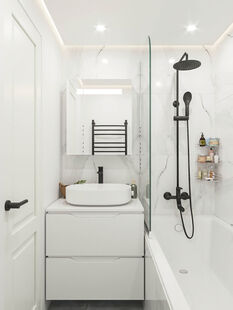 Фото № 4: Дизайн-проект трехкомнатной квартиры 65.07  м² Скандинавский стиль для ЖК в г. Братск