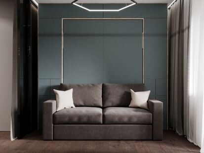 Фото № 4: Дизайн-проект двухкомнатной квартиры 62.3  м² Современный стиль Пороект выполнен для ЖК в г. Балашиха