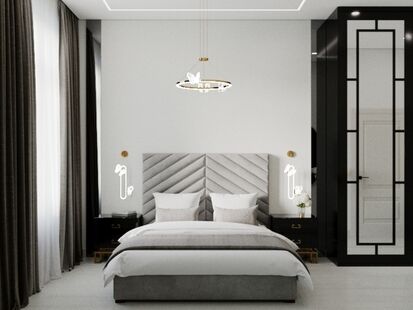 Фото № 1: Дизайн-проект трехкомнатной квартиры 71.2  м² Стиль Современная классика Пороект выполнен для ЖК Серебряный Фонтан