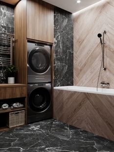 Фото № 5: Дизайн-проект трехкомнатной квартиры 83.2  м² Стиль Лофт Пороект выполнен для ЖК Переделкино Ближнее