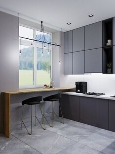 Фото № 4: Дизайн-проект трехкомнатной квартиры 79.9  м² Стиль Минимализм для ЖК Московский