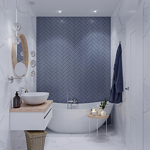 Фото № 5: Дизайн-проект трехкомнатной квартиры 86.1  м² Современный стиль для ЖК Олимп