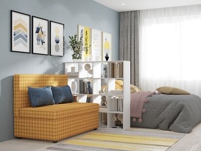 Фото № 4: Дизайн-проект двухкомнатной квартиры 49.9  м² Скандинавский стиль для ЖК Московский