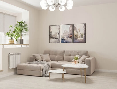 Фото № 6: Дизайн-проект однокомнатной квартиры 46.65  м² Стиль Контемпорари для ЖК Московский