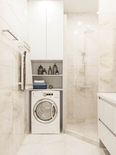 Фото № 5: Дизайн-проект однокомнатной квартиры 46.65  м² Стиль Контемпорари для ЖК Московский