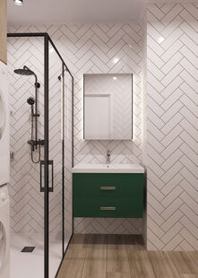 Фото № 6: Дизайн-проект однокомнатной квартиры 79.0  м² Современный стиль для ЖК Квартал 7