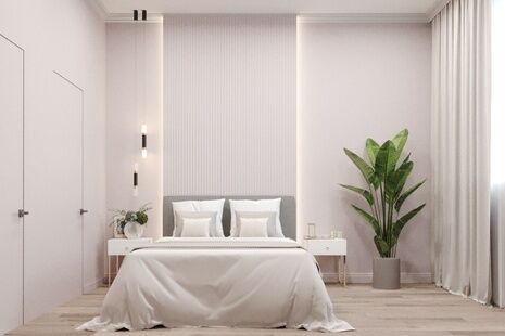 Фото № 2: Дизайн-проект двухкомнатной квартиры 44.83  м² стиль Модернизм для ЖК Дубровка