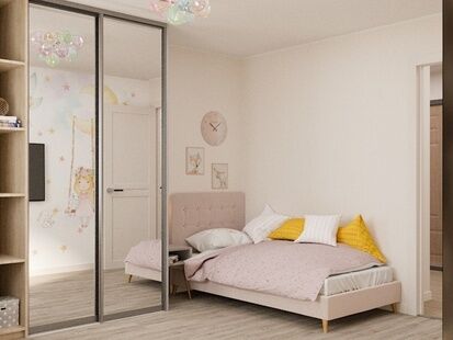 Фото № 2: Дизайн-проект трехкомнатной квартиры 61.4  м² Современный стиль для ЖК Северный